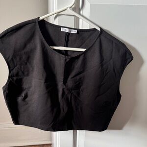 Zara Black Crop Top for Women